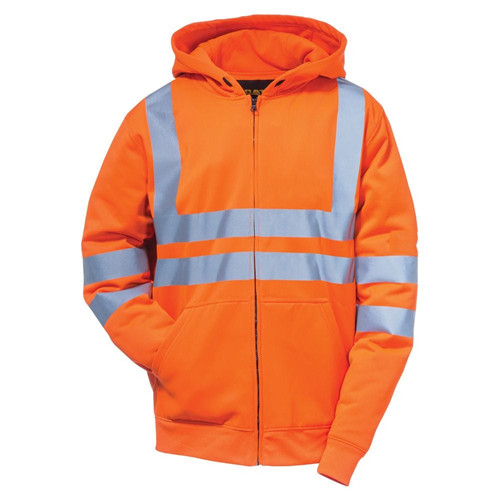 High visibility zipper close Logo print hoodie manufacturer