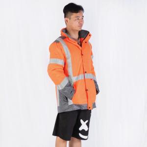 Custom-100%dacron high-quality-orange-reflective overcoat Custom-100%dacron high-quality-orange-reflective overcoat