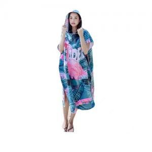 Custom Long Sleeve Recycled Changing Robe Adult  Surfing Towel Poncho Custom Long Sleeve Recycled Changing Robe Adult  Surfing Towel Poncho