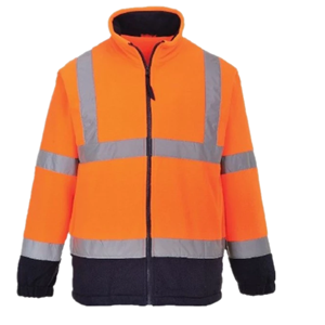 Hi vis warm fleece safety reflectivve parka jacket factory