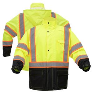 Logo print hi visibility safety reflective rain suit Logo print hi visibility safety reflective rain suit
