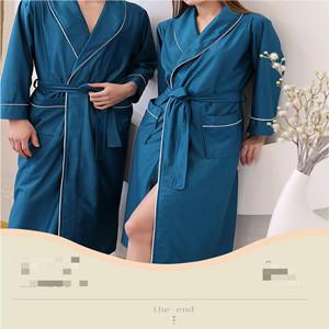 Summer Couple Pajamas Gift Box Bathrobe Thin Section Waffle Loose Comfortable Solid Color Robe Summer Couple Pajamas Gift Box Bathrobe Thin Section Waffle Loose Comfortable Solid Color Robe