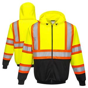 Warm zipper safety workwear  reflective hi viz hoodis Warm zipper safety workwear  reflective hi viz hoodis