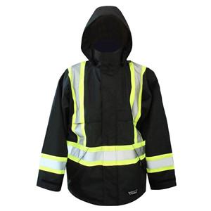 Windproof winter hi viz safety reflective parka for sale